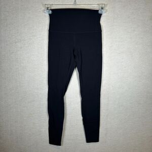 Lululemon High Waisted Leggings Womens Size 4 Black Athleisure Yoga Gym Running